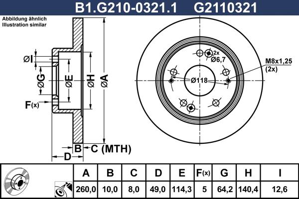 Galfer B1.G210-0321.1 - Kočioni disk www.molydon.hr