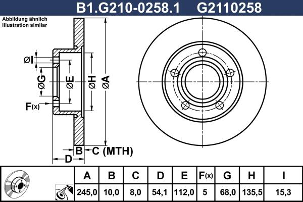 Galfer B1.G210-0258.1 - Kočioni disk www.molydon.hr