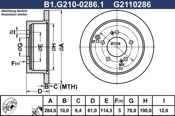 Galfer B1.G210-0286.1 - Kočioni disk www.molydon.hr