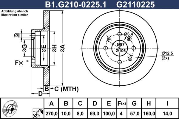 Galfer B1.G210-0225.1 - Kočioni disk www.molydon.hr