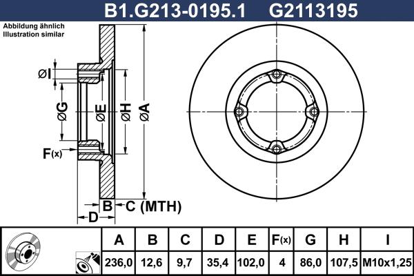 Galfer B1.G213-0195.1 - Kočioni disk www.molydon.hr