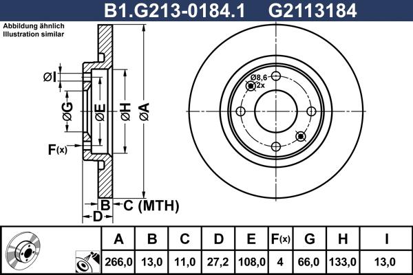 Galfer B1.G213-0184.1 - Kočioni disk www.molydon.hr