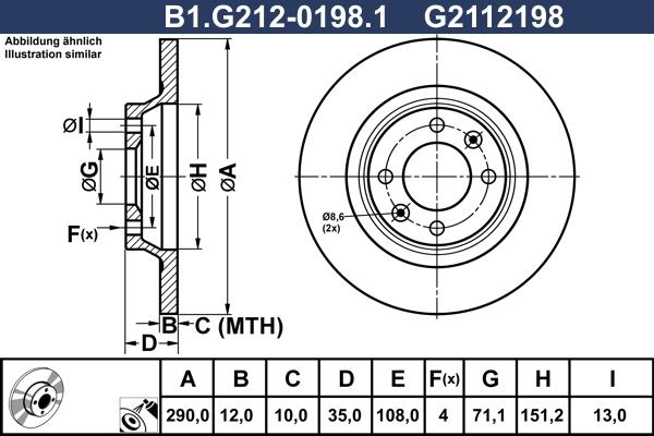 Galfer B1.G212-0198.1 - Kočioni disk www.molydon.hr