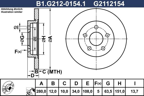 Galfer B1.G212-0154.1 - Kočioni disk www.molydon.hr