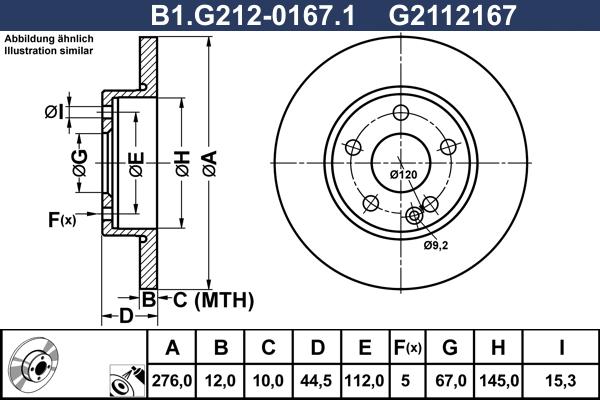 Galfer B1.G212-0167.1 - Kočioni disk www.molydon.hr