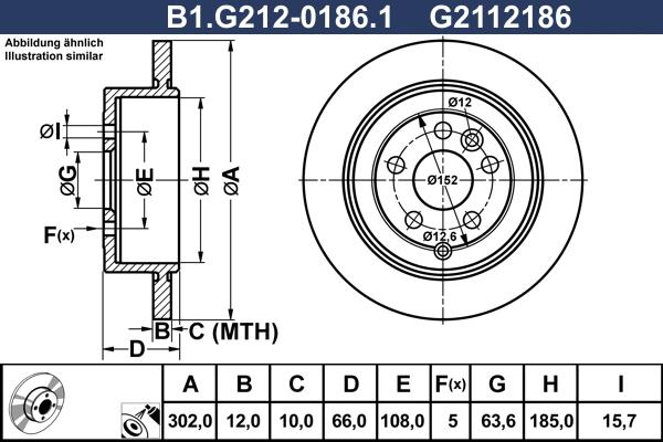 Galfer B1.G212-0186.1 - Kočioni disk www.molydon.hr