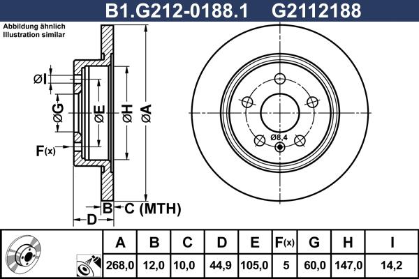 Galfer B1.G212-0188.1 - Kočioni disk www.molydon.hr