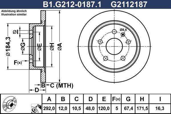 Galfer B1.G212-0187.1 - Kočioni disk www.molydon.hr