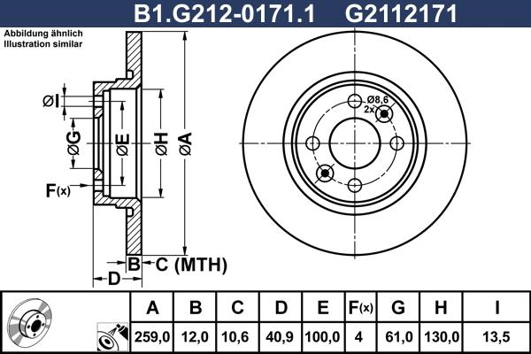 Galfer B1.G212-0171.1 - Kočioni disk www.molydon.hr