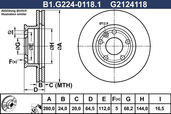 Galfer B1.G224-0118.1 - Kočioni disk www.molydon.hr