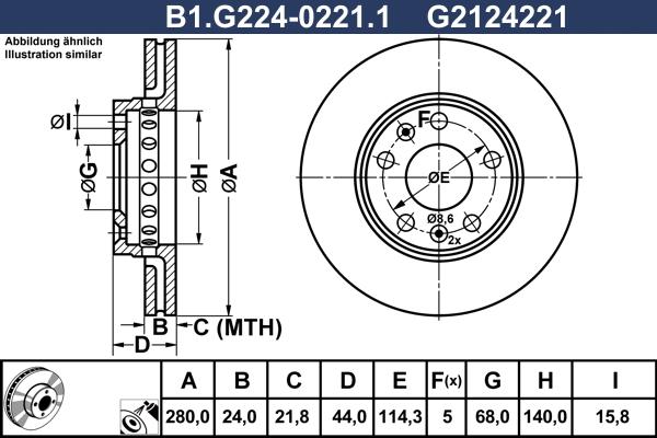 Galfer B1.G224-0221.1 - Kočioni disk www.molydon.hr