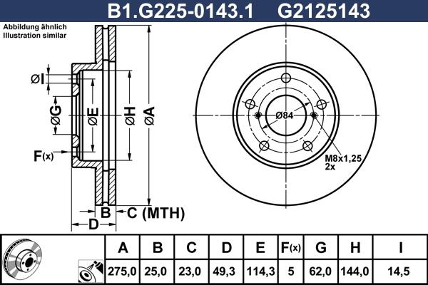 Galfer B1.G225-0143.1 - Kočioni disk www.molydon.hr