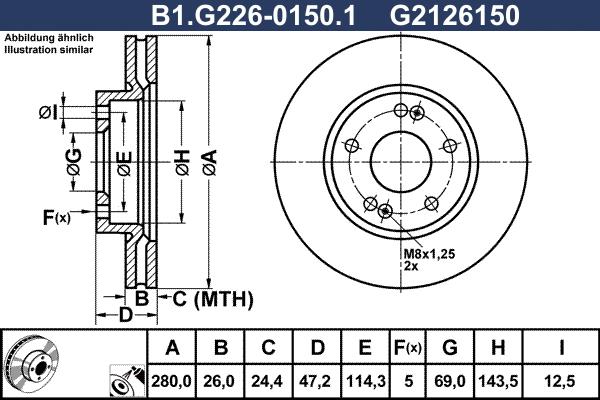 Galfer B1.G226-0150.1 - Kočioni disk www.molydon.hr