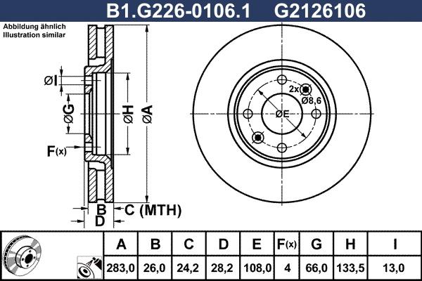 Galfer B1.G226-0106.1 - Kočioni disk www.molydon.hr