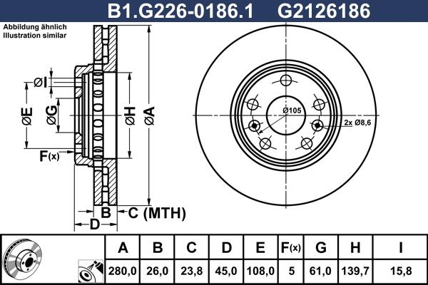 Galfer B1.G226-0186.1 - Kočioni disk www.molydon.hr