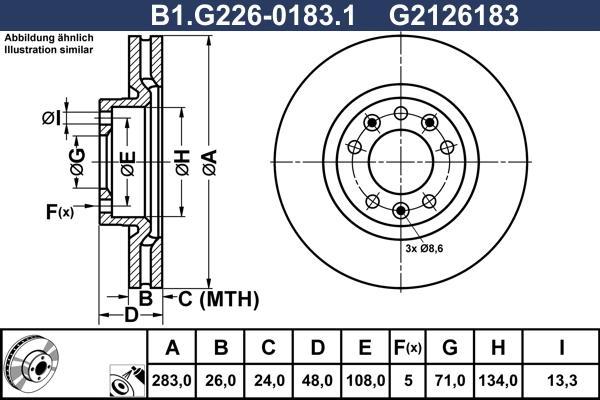 Galfer B1.G226-0183.1 - Kočioni disk www.molydon.hr