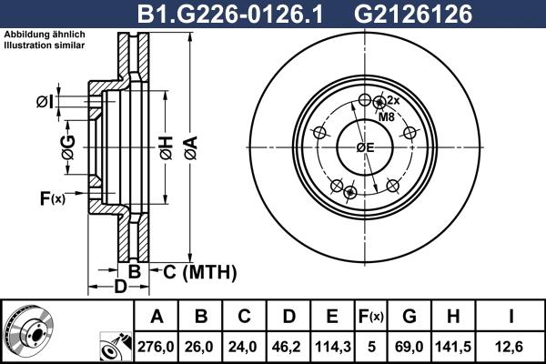 Galfer B1.G226-0126.1 - Kočioni disk www.molydon.hr