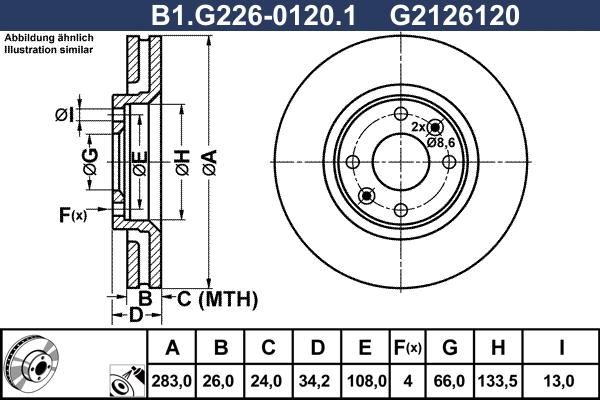 Galfer B1.G226-0120.1 - Kočioni disk www.molydon.hr