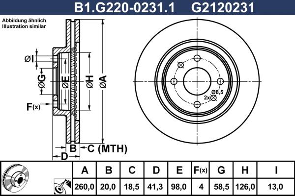 Galfer B1.G220-0231.1 - Kočioni disk www.molydon.hr