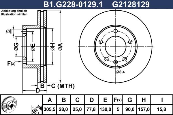 Galfer B1.G228-0129.1 - Kočioni disk www.molydon.hr