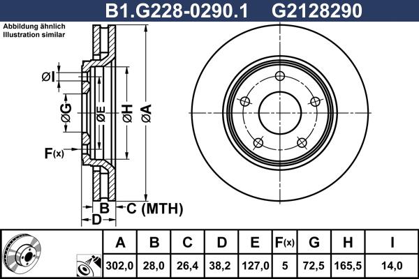 Galfer B1.G228-0290.1 - Kočioni disk www.molydon.hr