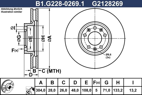 Galfer B1.G228-0269.1 - Kočioni disk www.molydon.hr