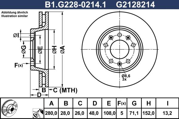 Galfer B1.G228-0214.1 - Kočioni disk www.molydon.hr