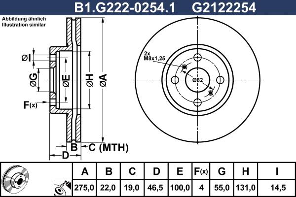 Galfer B1.G222-0254.1 - Kočioni disk www.molydon.hr