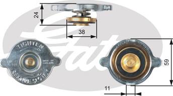 Gates RC119 - Poklopac sa zatvaracem, hladnjak www.molydon.hr