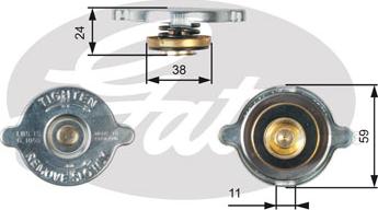 Gates RC116 - Poklopac sa zatvaracem, hladnjak www.molydon.hr