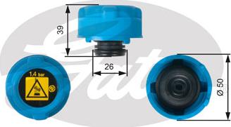 Gates RC216 - Čep posude  za rashladnu tekućinu www.molydon.hr