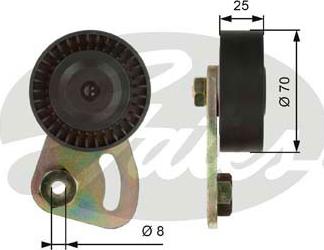 Gates T39019 - Vodeći valjak , klinasti rebrasti remen  www.molydon.hr