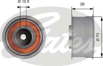 GATES-AU T42155 - Vodeći valjak , zupčasti remen  www.molydon.hr