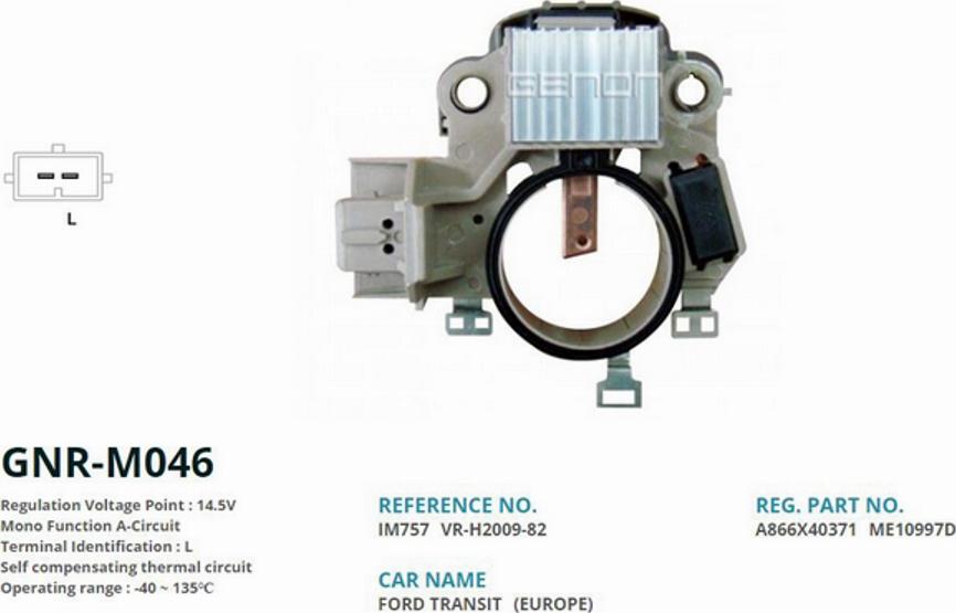 Genon GNR-M046 - Regulator napona generatora www.molydon.hr