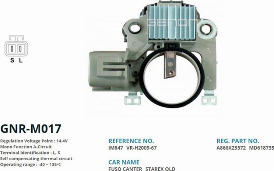 Genon GNR-M017 - Regulator napona generatora www.molydon.hr