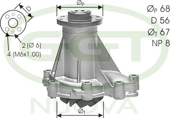 GGT PA10516 - Vodena pumpa www.molydon.hr