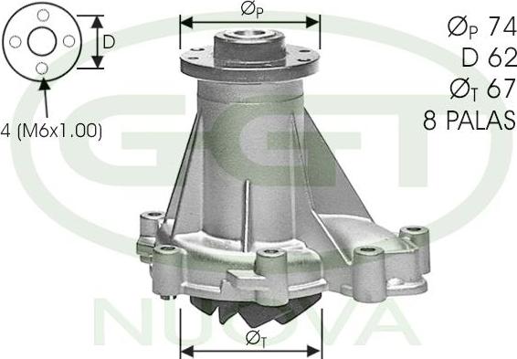 GGT PA12147 - Vodena pumpa www.molydon.hr