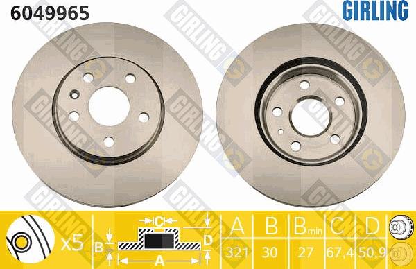 Girling 6049965 - Kočioni disk www.molydon.hr