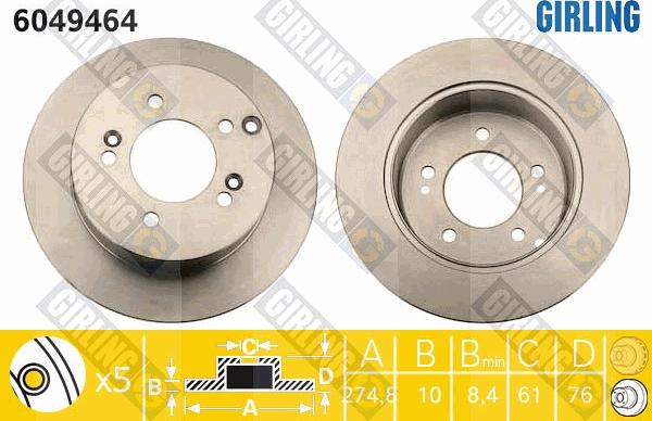 Girling 6049464 - Kočioni disk www.molydon.hr