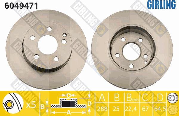 Girling 6049471 - Kočioni disk www.molydon.hr