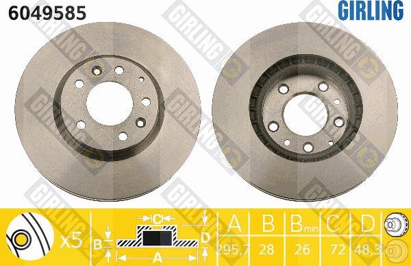 Girling 6049585 - Kočioni disk www.molydon.hr