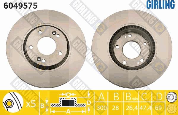 Girling 6049575 - Kočioni disk www.molydon.hr