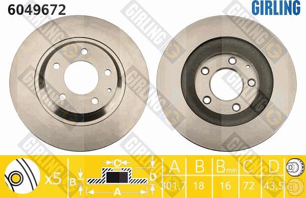 Girling 6049672 - Kočioni disk www.molydon.hr