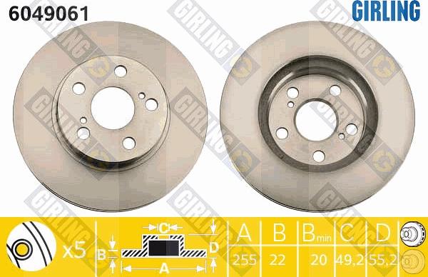 Girling 6049061 - Kočioni disk www.molydon.hr