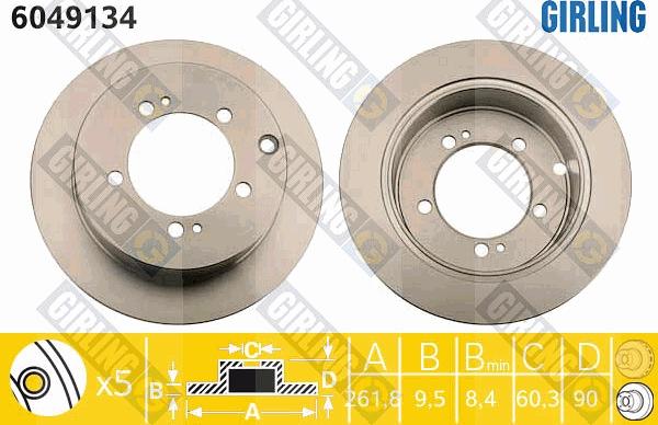 Girling 6049134 - Kočioni disk www.molydon.hr