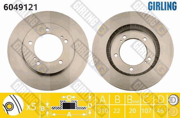 Girling 6049121 - Kočioni disk www.molydon.hr