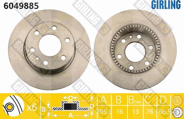 Girling 6049885 - Kočioni disk www.molydon.hr