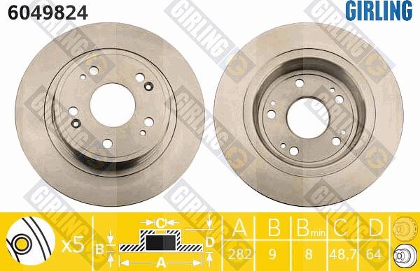 Girling 6049824 - Kočioni disk www.molydon.hr