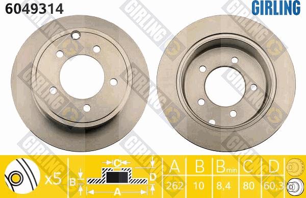 Girling 6049314 - Kočioni disk www.molydon.hr