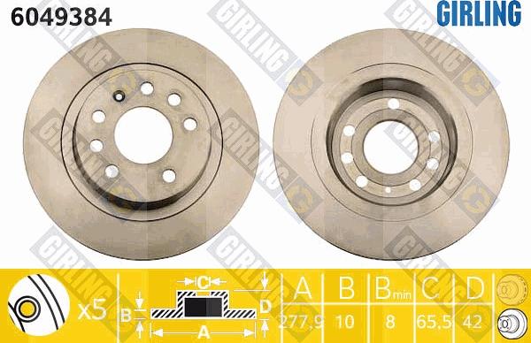 Girling 6049384 - Kočioni disk www.molydon.hr